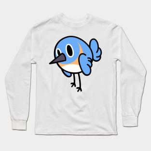 American Bluebird Cute Blob Long Sleeve T-Shirt